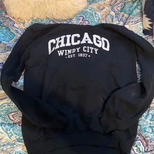 black Chicago hoodie